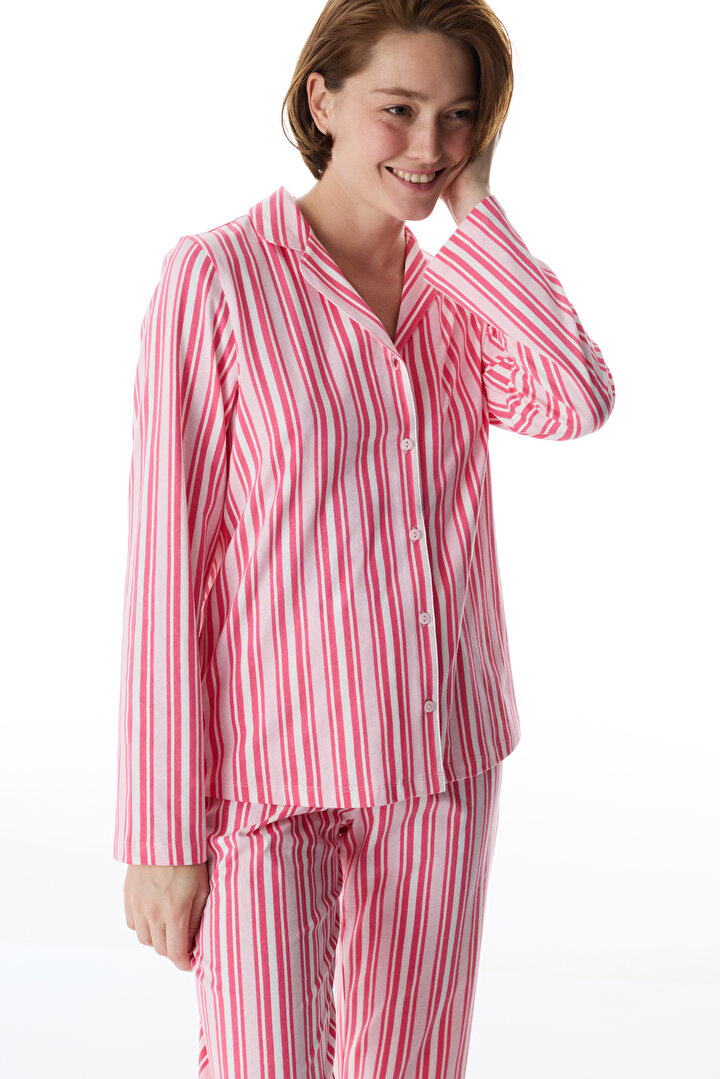 Pembe Sleeper Club Gömlek Pantolon Pijama Takımı - 2