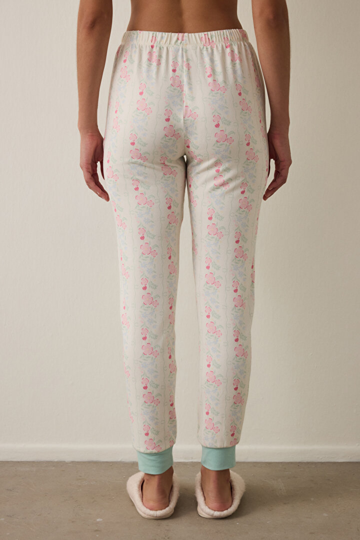 Gardenya Cute Flowers Çiçekli Termal Etkisi Pijama Altı - 2