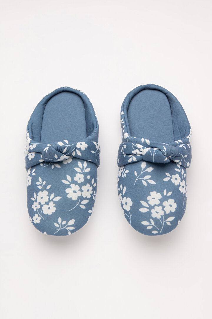 Blue Mama Blue Flowers Slippers - 2