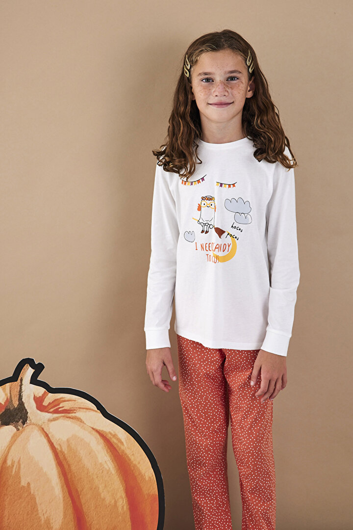 Girls Ghost Witch 2in1 Pj Set - 1