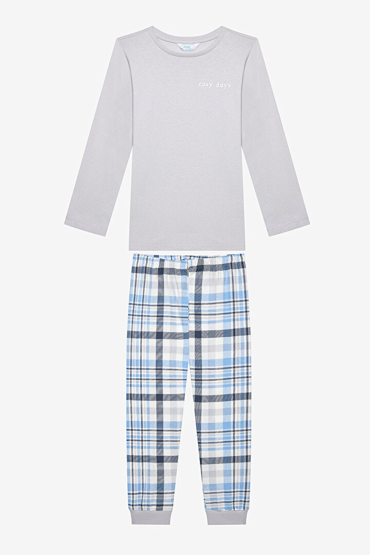 Boys Plaid 2in1 Multi Colour PJ Set - 2