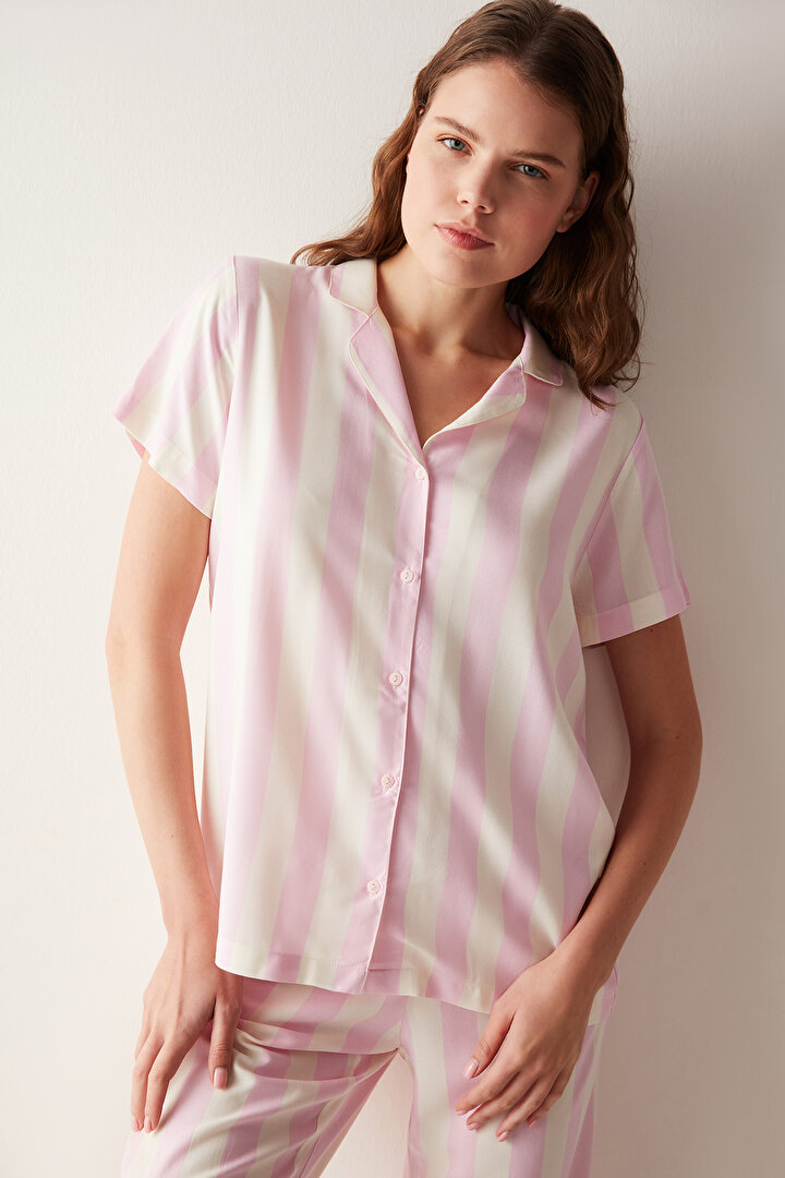 Dahlia Shirt Pink Pant PJ Set - 2