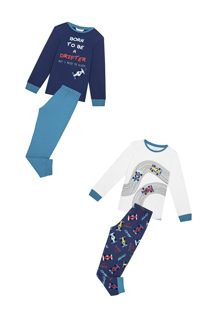 Erkek Çocuk Drifter 4 Li Pijama Takımı - 1
