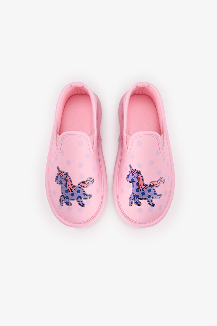 Kız Çocuk Pembe Loving Unicorn Dokulu Patik - 1