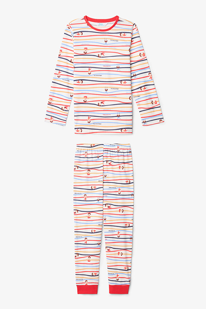 Boys Acrobat Striped Cotton Long Sleeve 2-Piece Pajama Set - 2