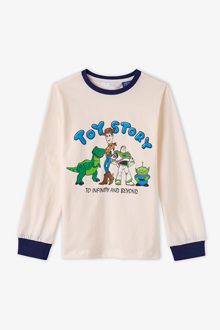 Boys' Ecru Toy Story Short Sleeve Pyjama Set - 2