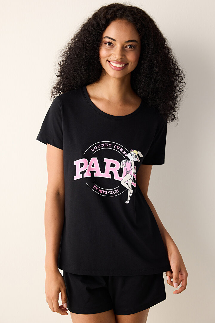 Paris Black Short PJ Set - 1