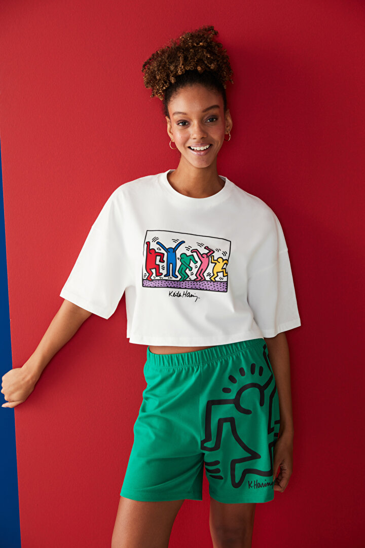 Joyful Tshirt PJ Top-Keith Haring Collection - 1