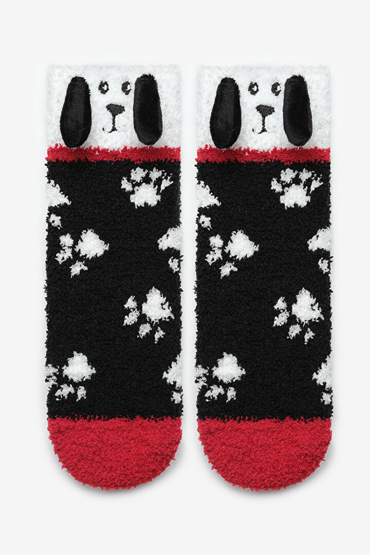 Boys Dog Paw White Socket Socks - 1