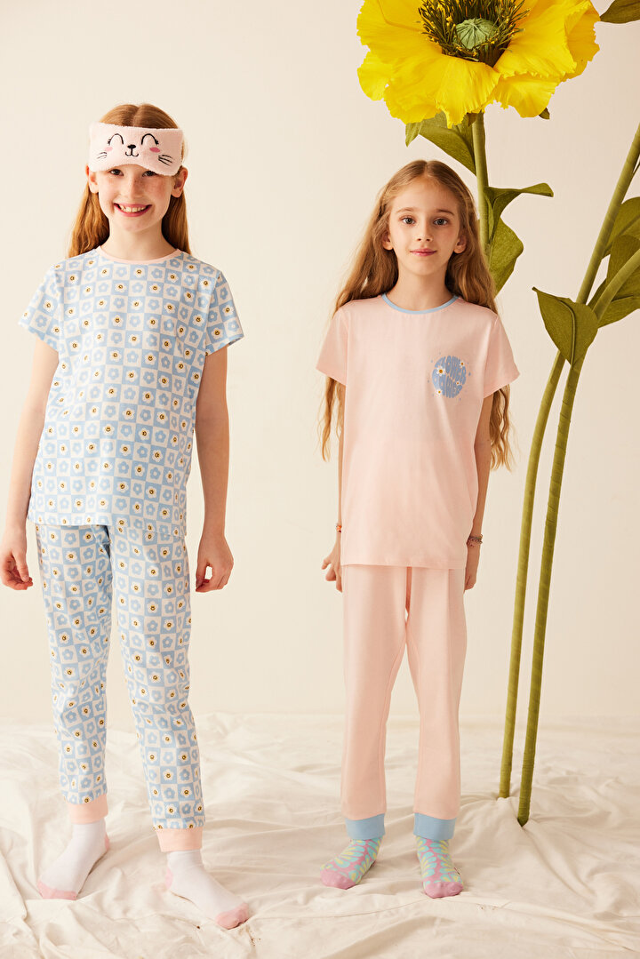 Kız Çocuk Flower Power 2li Pijama Takımı - 1