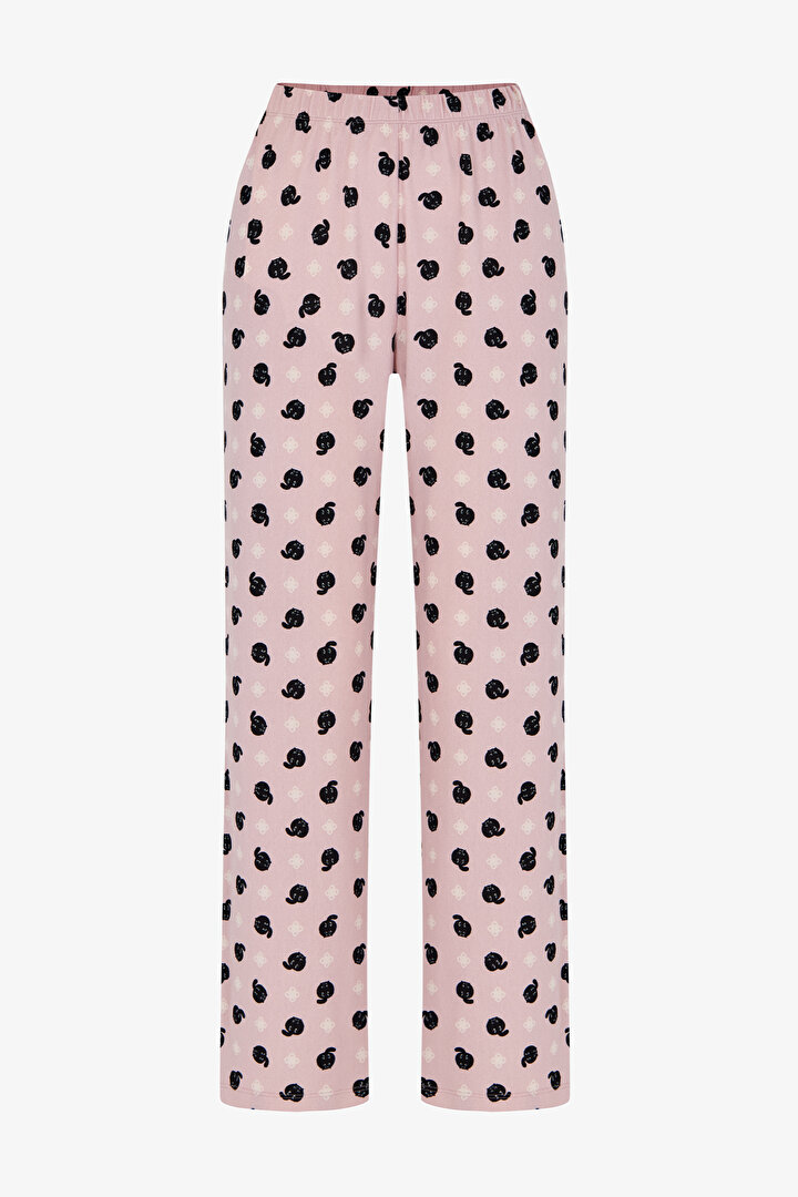 Lilac Moody Printed Animal Print Pyjama Bottoms - 1