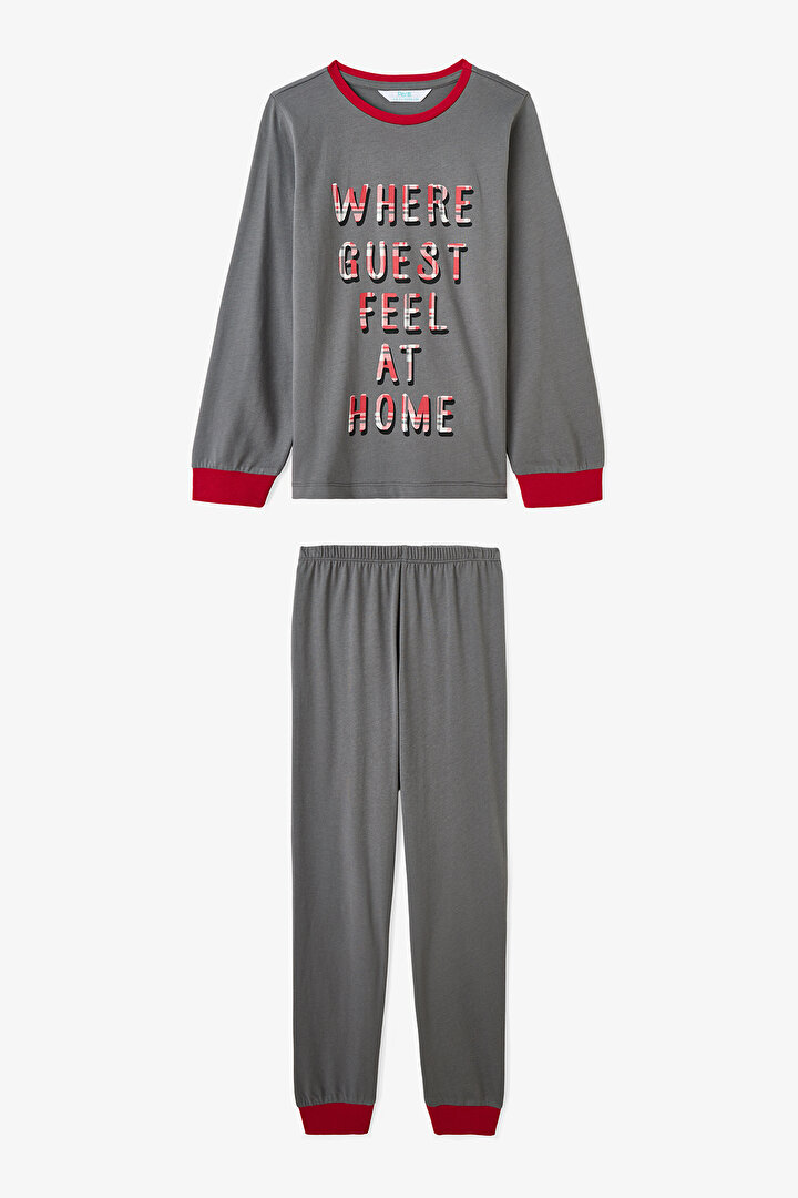 Boys Guests Plaid Cotton Long Sleeve 2-Piece Pajama Set - 2