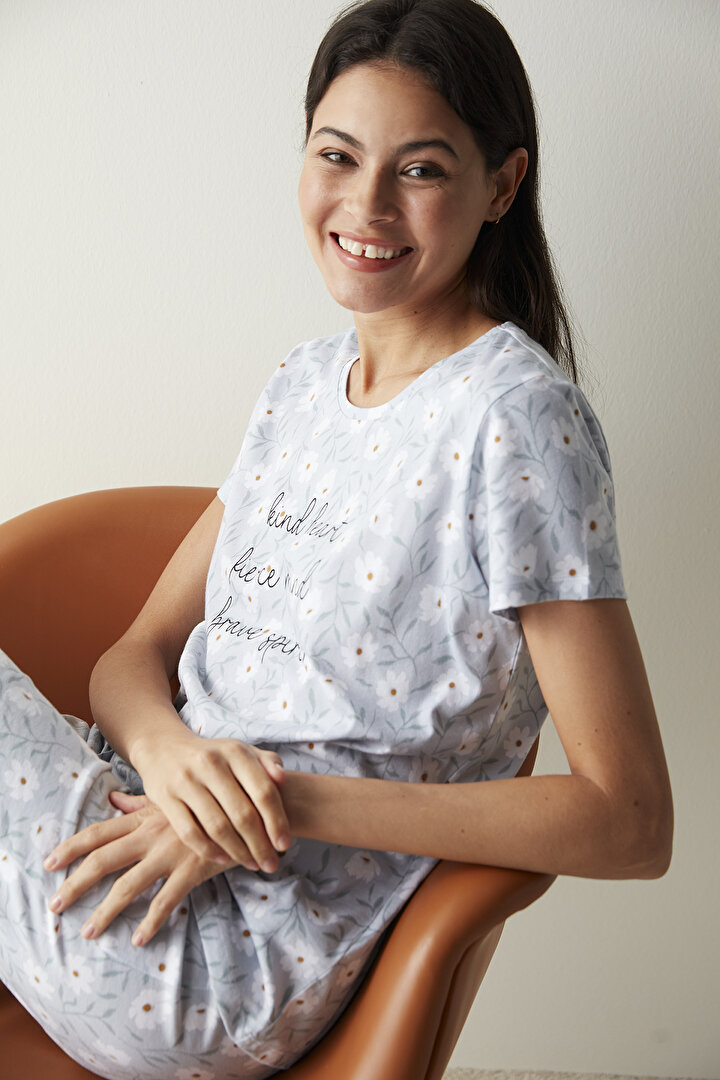 Kind Heart Gri Kapri Pijama Takımı - 1