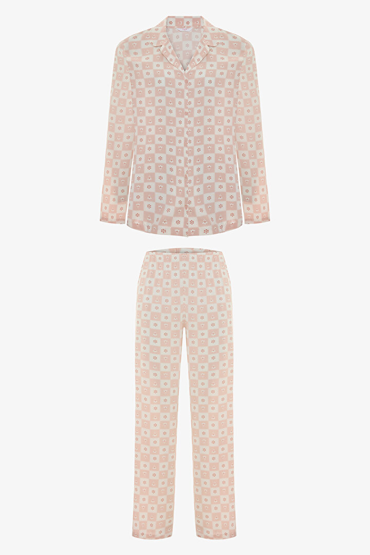 Çok Renkli Soft Garden Pantolon Pijama Takımı - 1