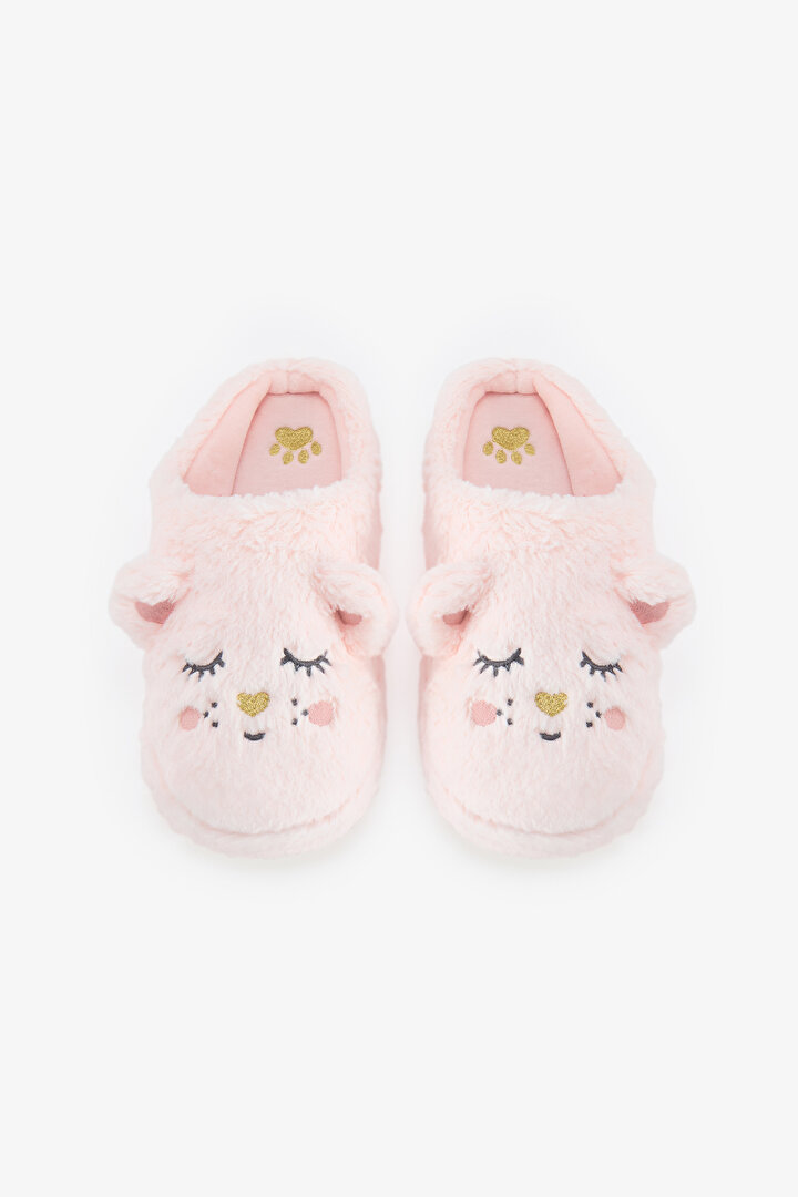 Light Pink Sleepy Bear Slippers - 1