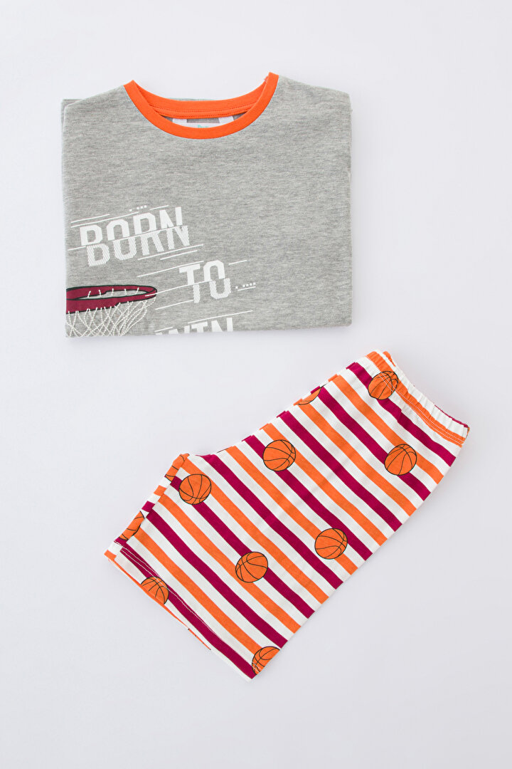 Erkek Çocuk Basketball 3D 2Li Pijama Takımı - 1