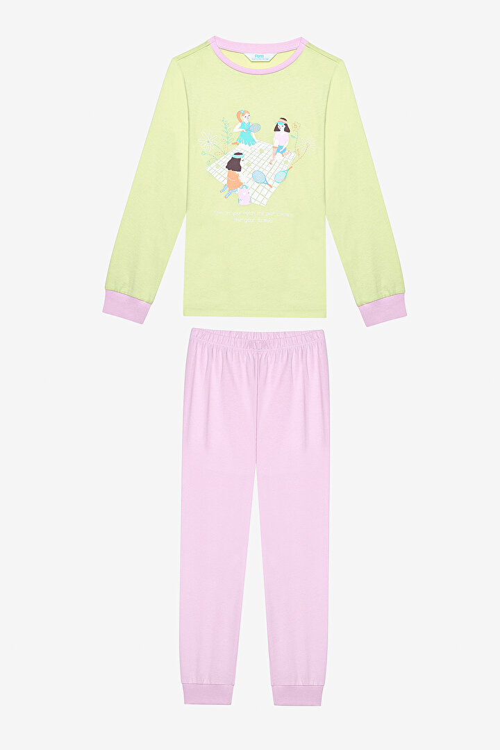 Girls Tennis Picnic 2in1 Multi Colour PJ Set - 2