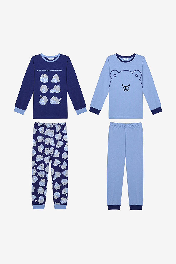 Erkek Bear 2in1 Multi Colour PJ Set - 1