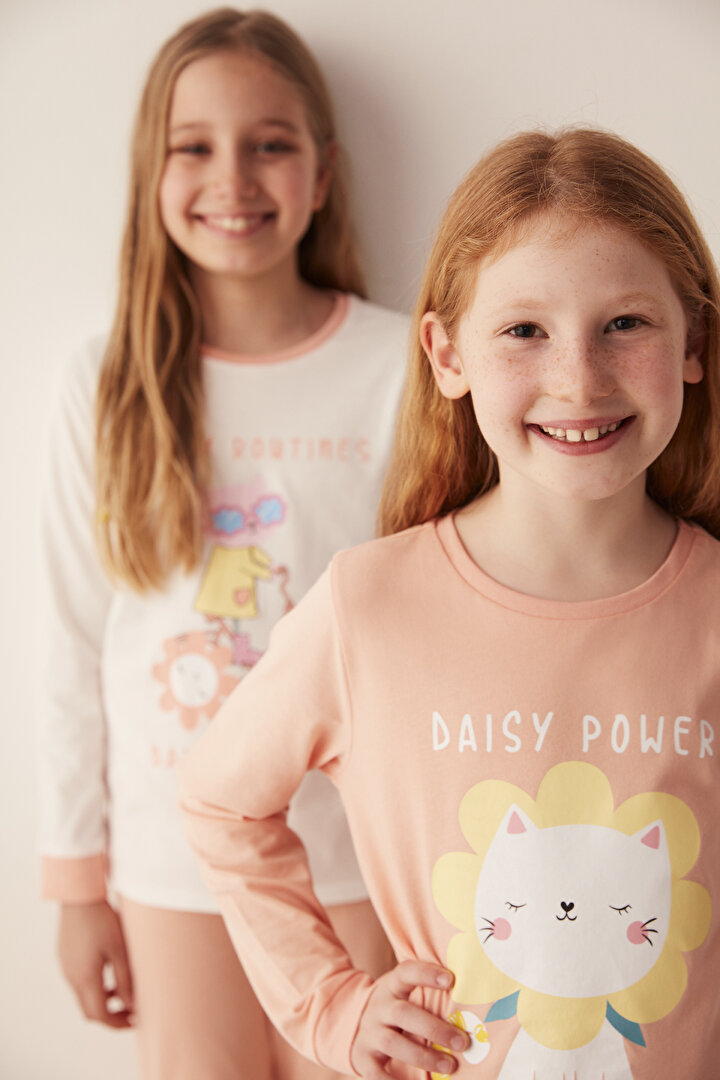 Mix Daisycat 4lü Pijama Takımı - 1