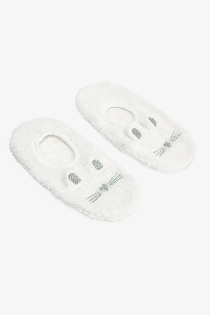 Off-White Cute Cat Embroidered Slippers - 2