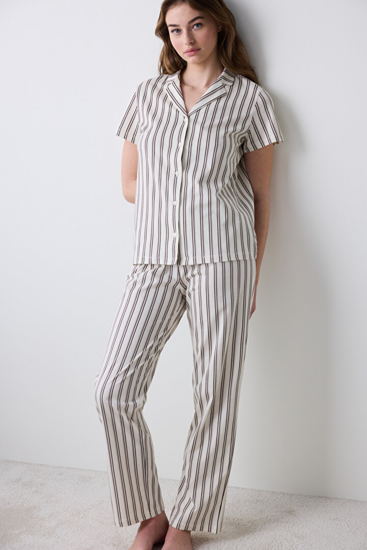 Open Mind Shirt Pant PJ Set - 1