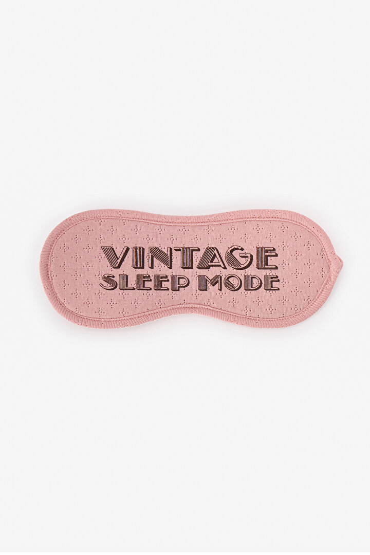 Pink Sleep Mode Slogan Print Sleep Mask - 1