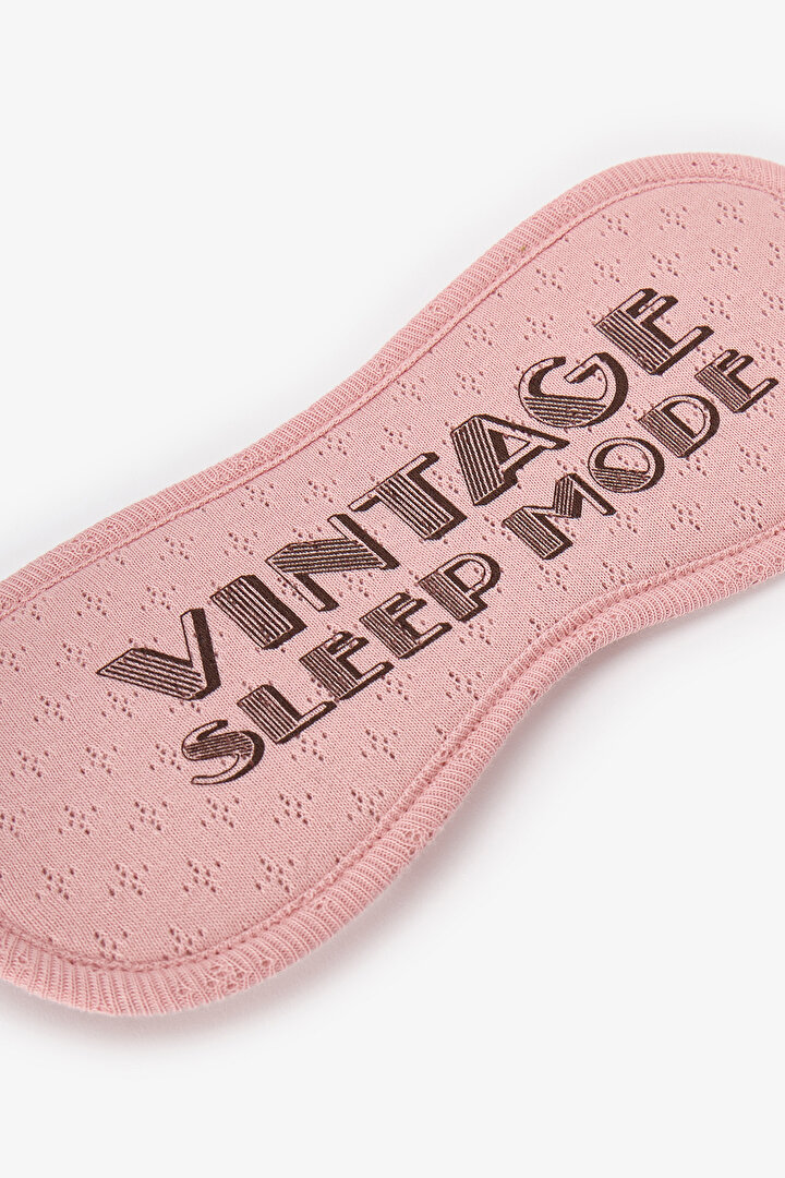 Pink Sleep Mode Slogan Print Sleep Mask - 2