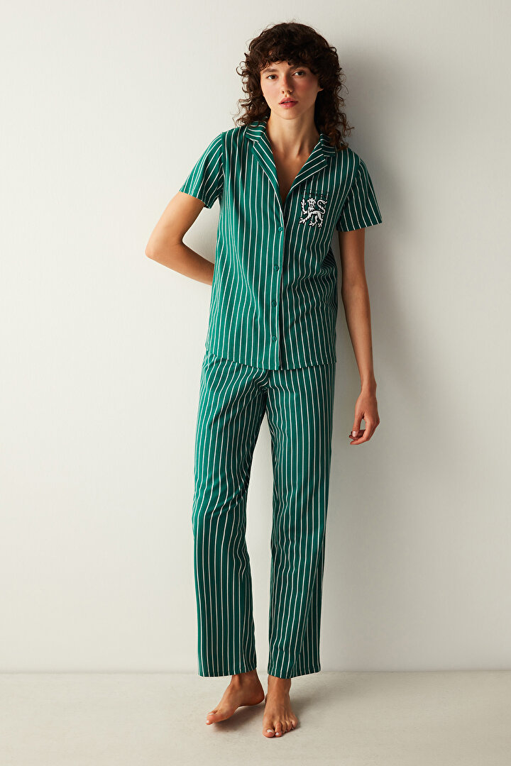 Cambridge Yeşil Gömlek Pantolon Pijama Takımı -Unique Koleksiyonu - 2