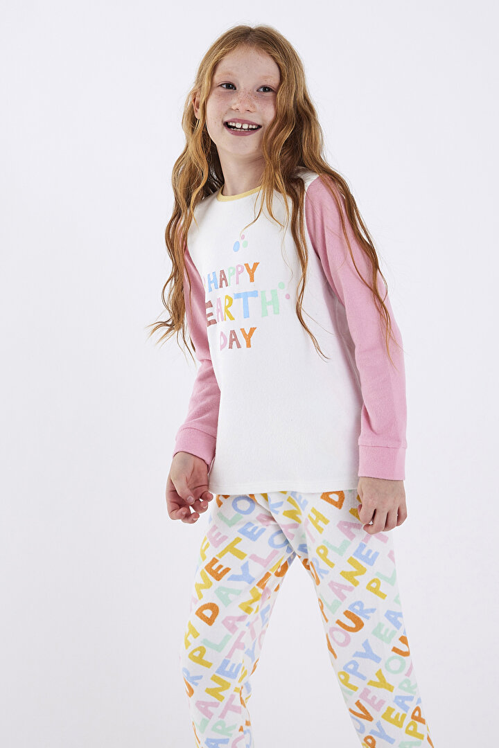 Kız Çocuk Earth 2li Termal Pijama Takımı - 1
