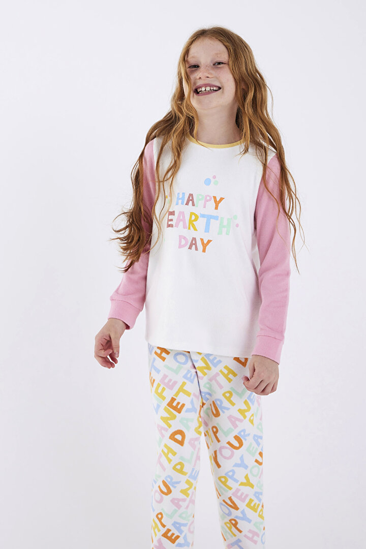 Kız Çocuk Earth 2li Termal Pijama Takımı - 2