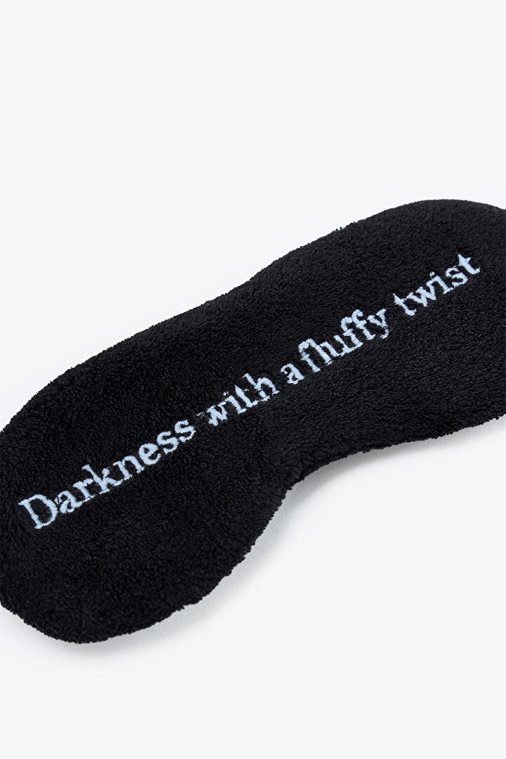 Siyah Moody Slogan Desenli Uyku Gözlüğü - 2