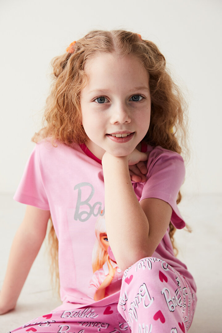 Kız Çocuk Barbie Gum Pijama Takımı-Barbie Koleksiyonu - 2