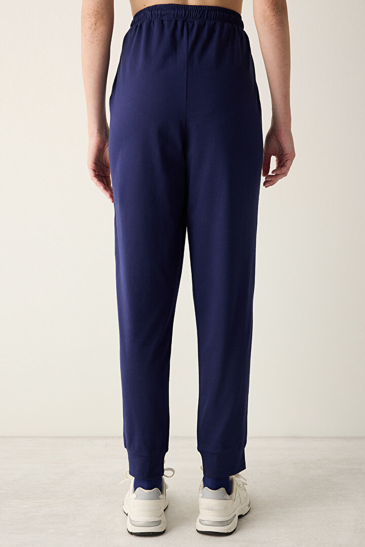 Navy Solid Navy Blue Pant PJ Bottom - 2