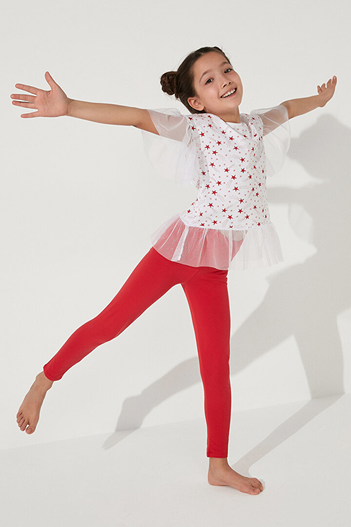 Kız Çocuk Star Frill 2li Pijama Takımı - 2