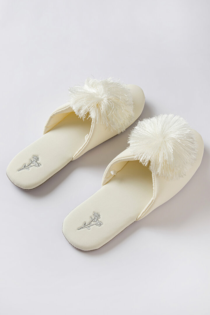 Bridal Pom Slippers - 2