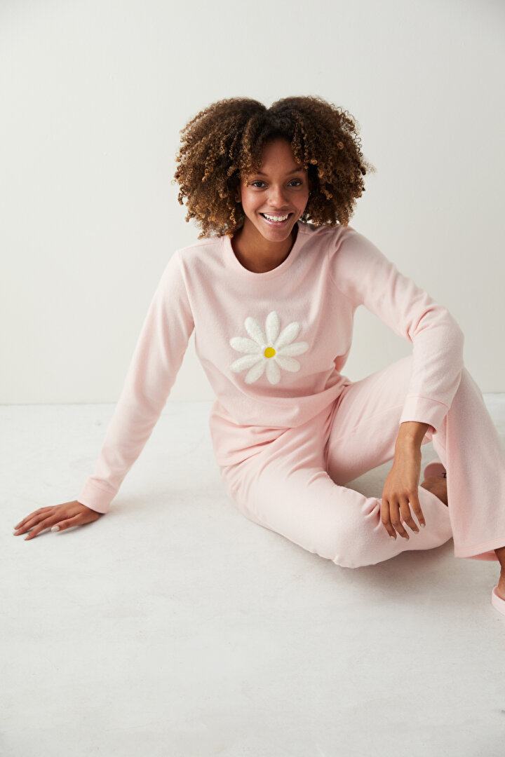 Happy Flower Polar Pijama Takımı - 1