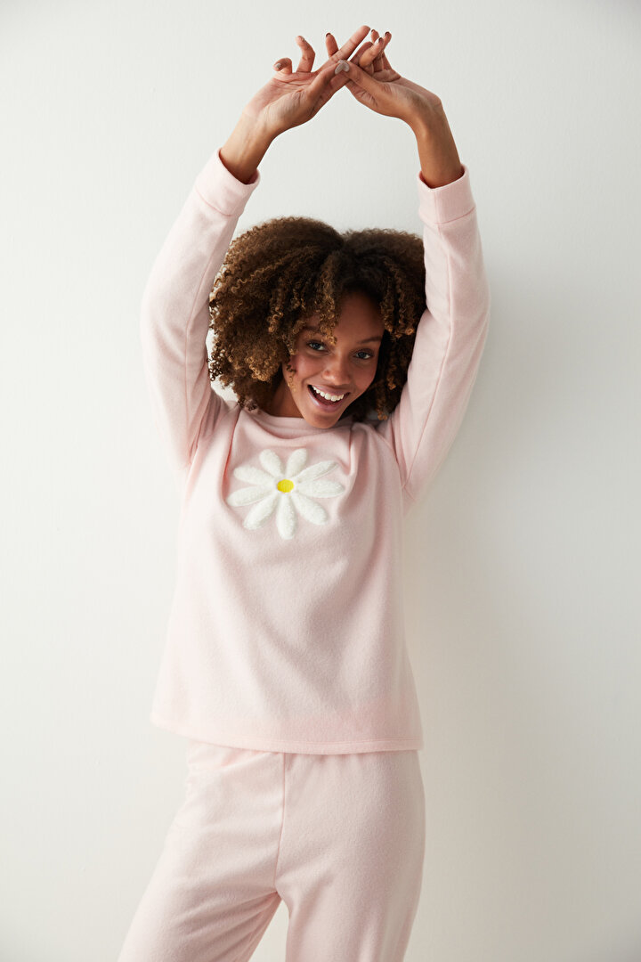 Happy Flower Polar Pijama Takımı - 2