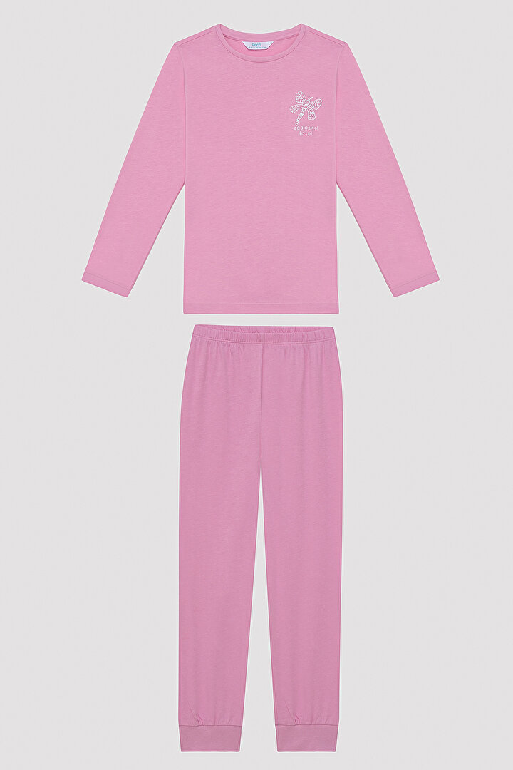 Kız Çocuk Fosil Çok Renkli 2li Pijama Takımı - 2