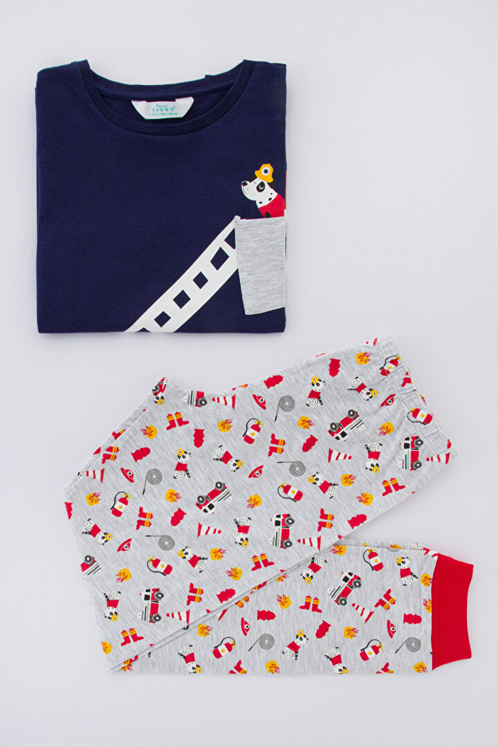 Erkek Çocuk Fire 4Lü Pijama Takımı - 3
