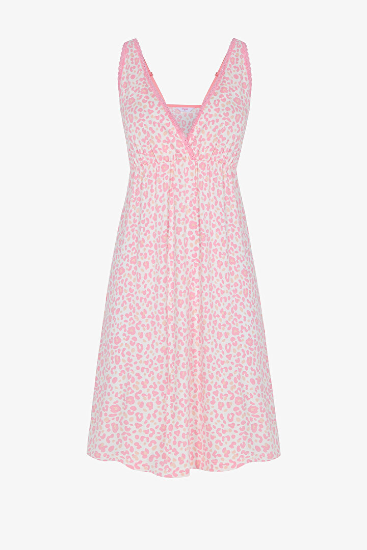 Pembe Pink Leopard  Gecelik - 1