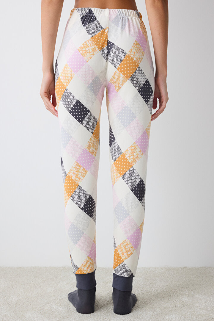 Colorful Gingham Thermal Multi Colour Pant PJ Bottom - 2