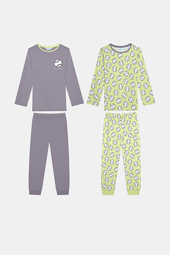 Boys Ball 2in1 Multi Colour PJ Set - 1