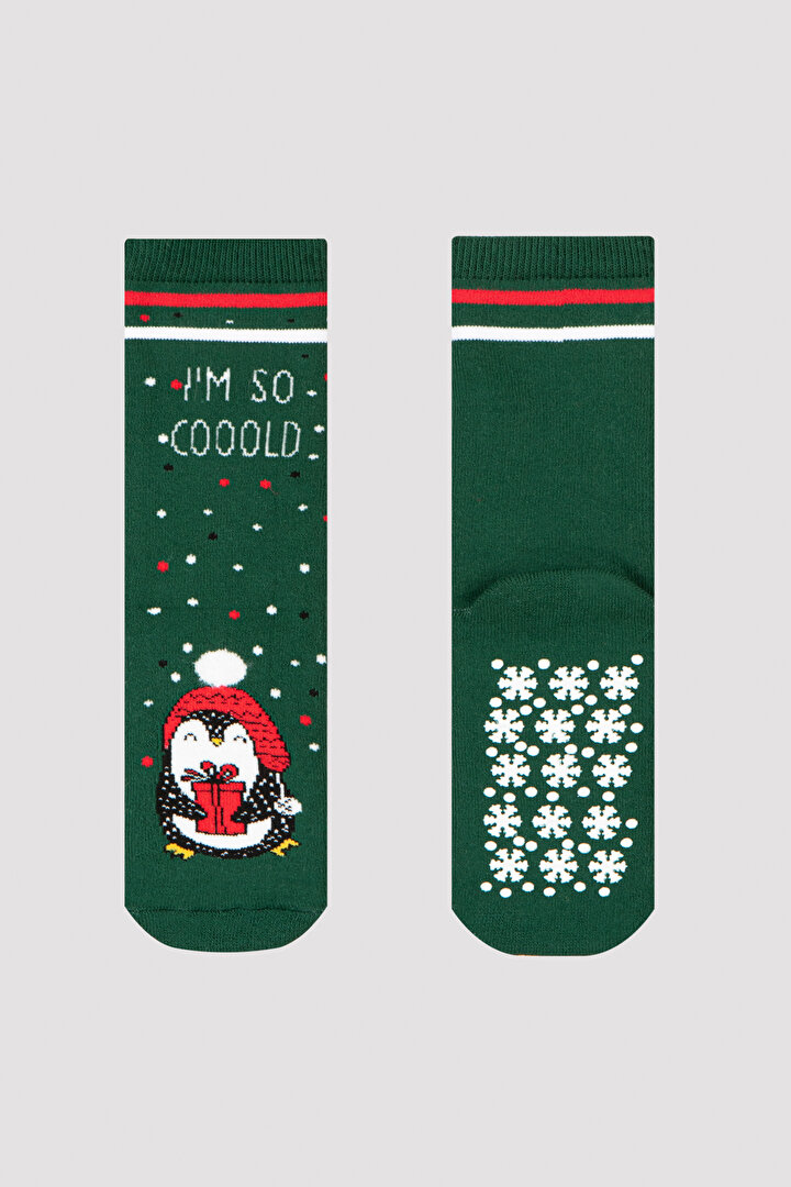 Unisex Snowy Penguin Soket Çorap - 1