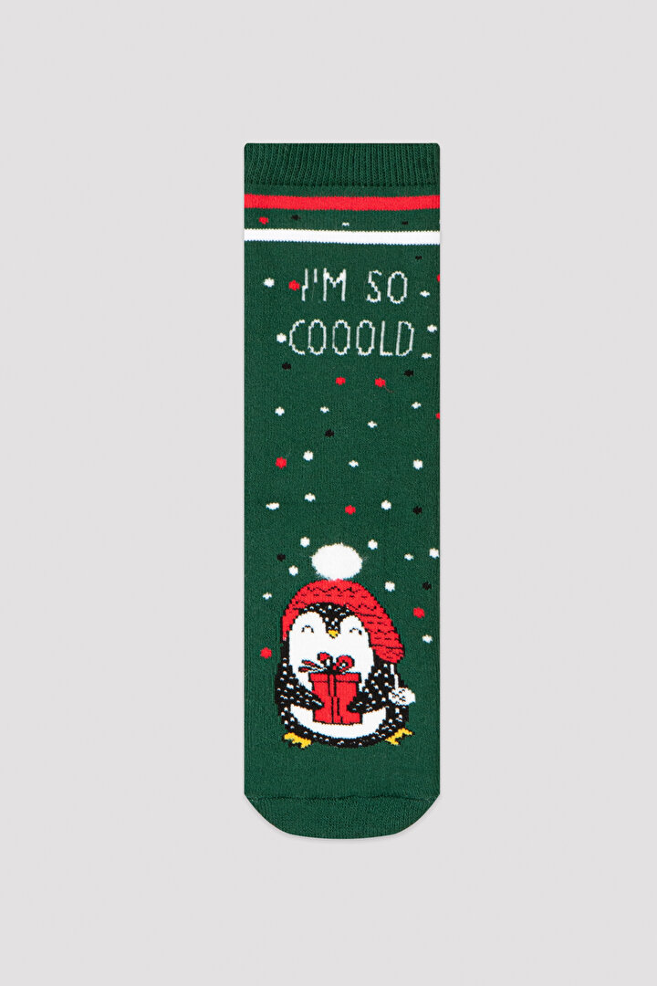 Unisex Snowy Penguin Soket Çorap - 2