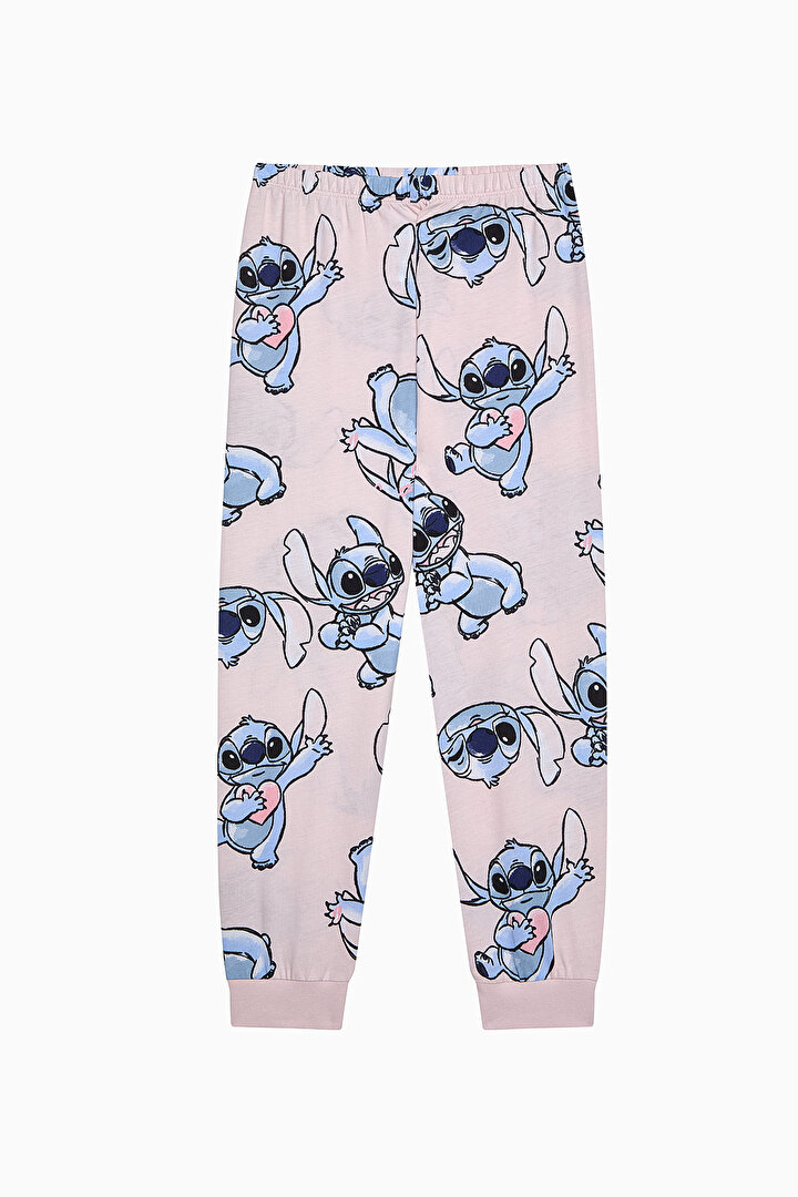 Kız Çocuk Stitch Optik Beyaz Pijama Takımı - Stitch Koleksiyonu - 2