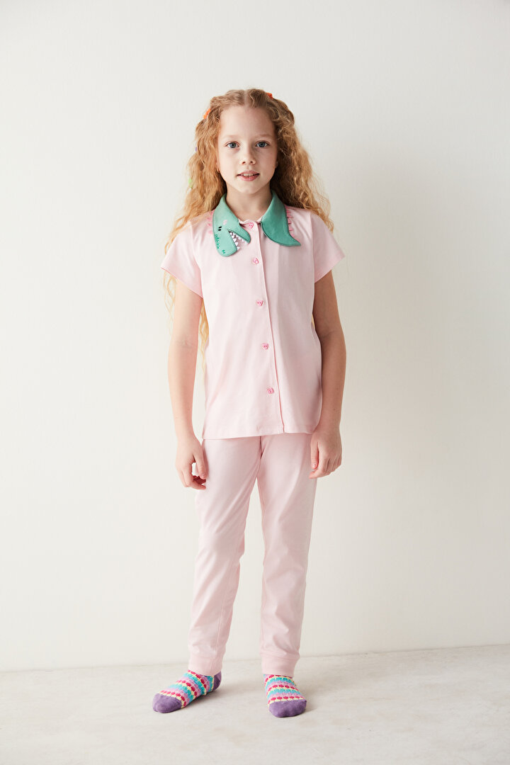 Kız Çocuk Dino Pijama Takımı - 2