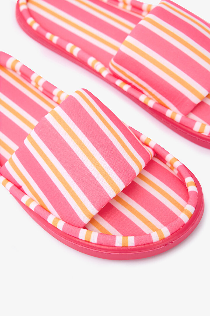 Mara Striped Off White Slipper - 3