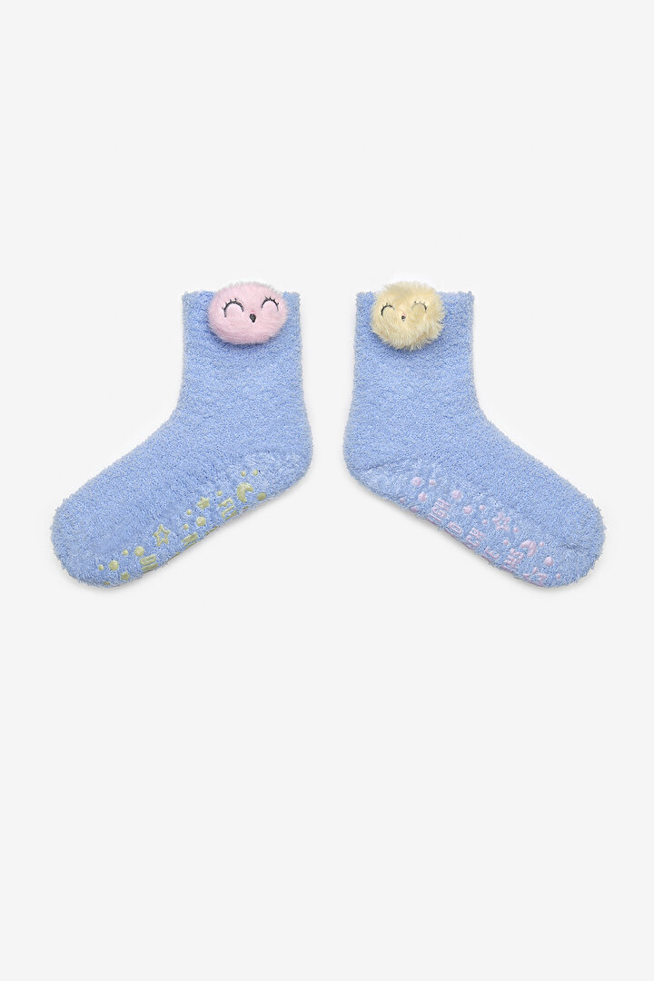 Girls Birds Light Blue Socket Socks - 1