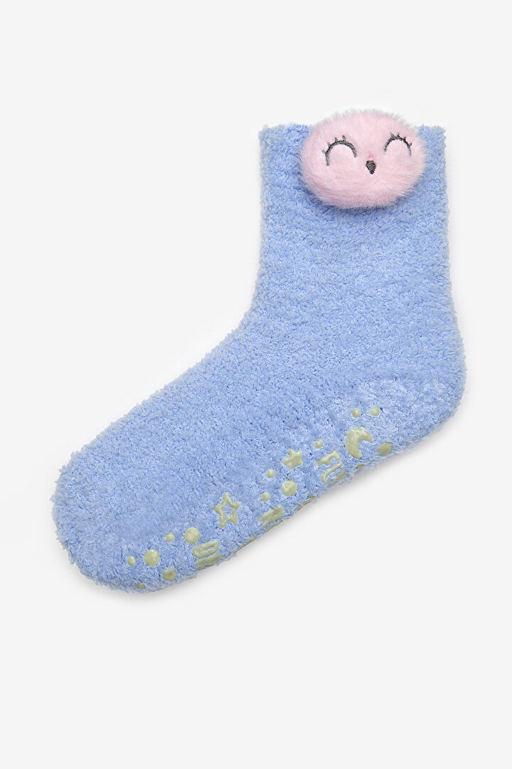 Girls Birds Light Blue Socket Socks - 2