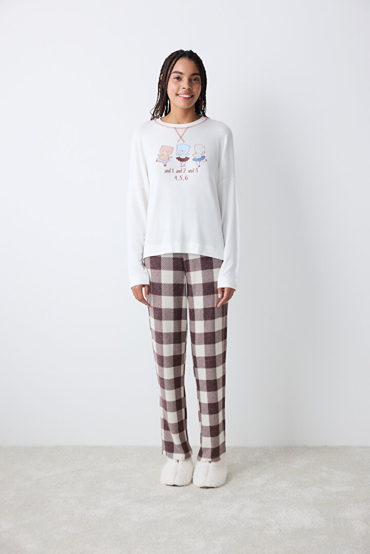 Cute Bear Ekru Sweatshirt - 1